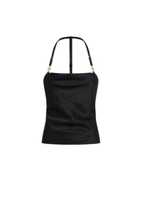 Débardeur dos nu en satin - Black