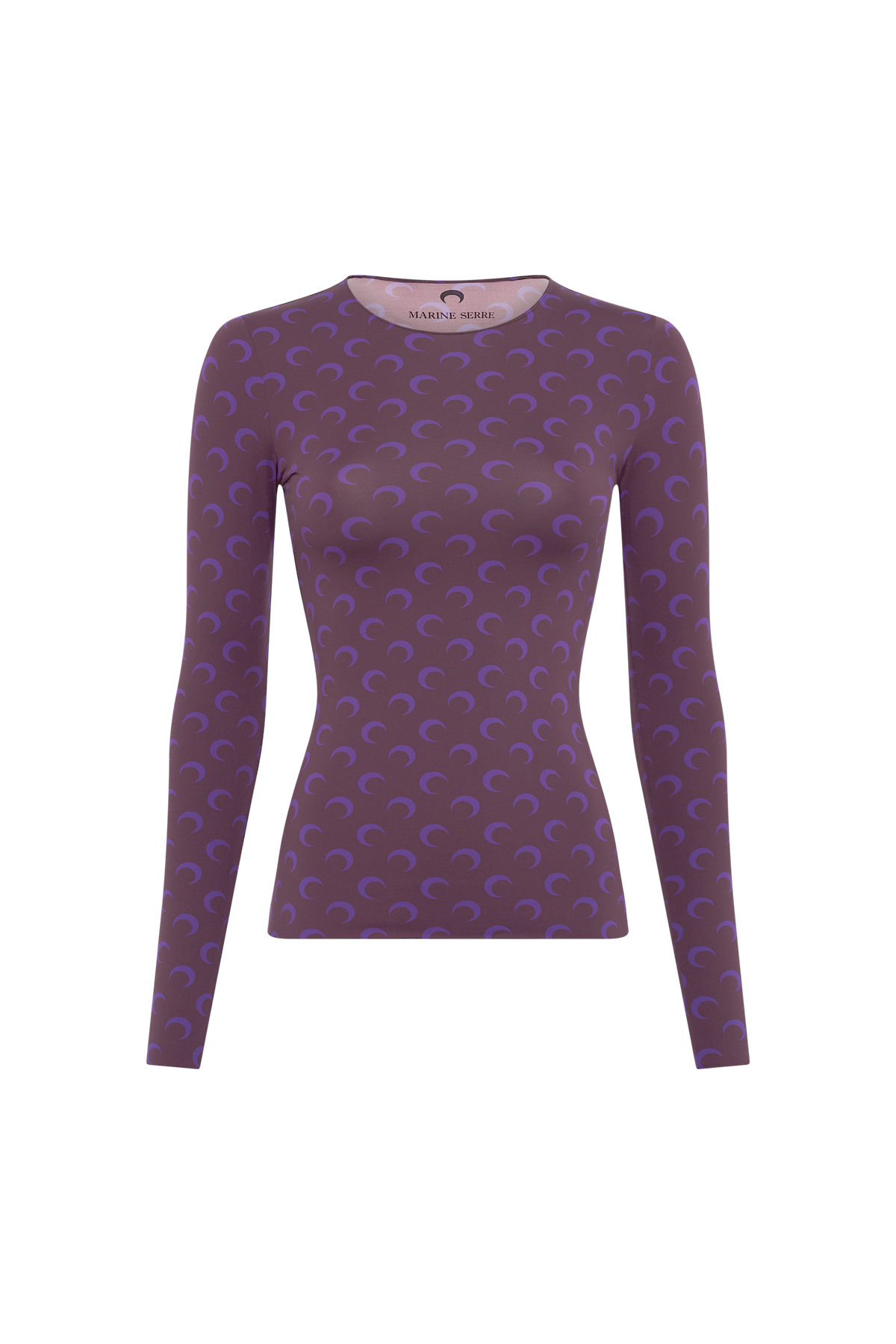 Moon Printed Jersey Ls Crewneck Top - Violet