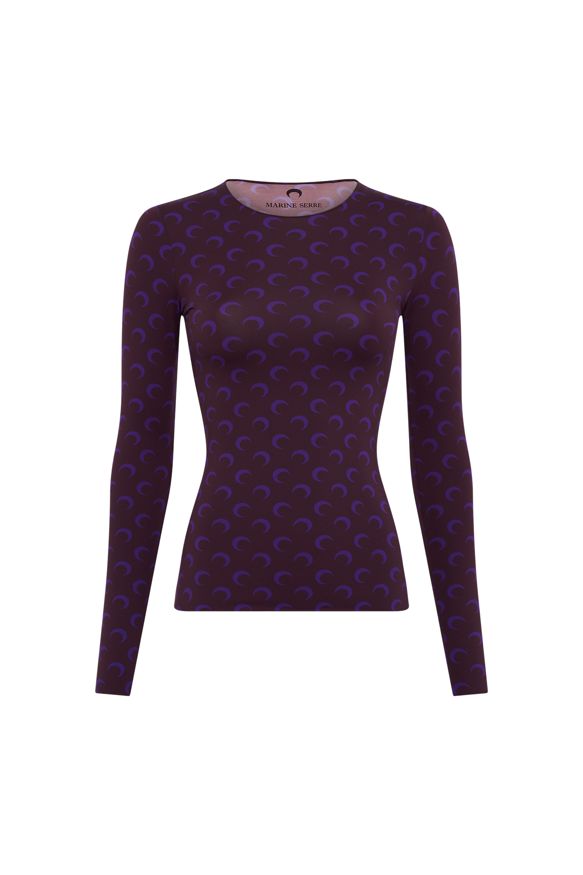 Moon Printed Jersey Ls Crewneck Top - Violet