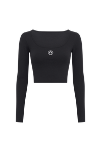 Moon Logo Jersey Ls Roundneck Top - Noir