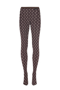Collants Moon imprimés recyclés - Brown