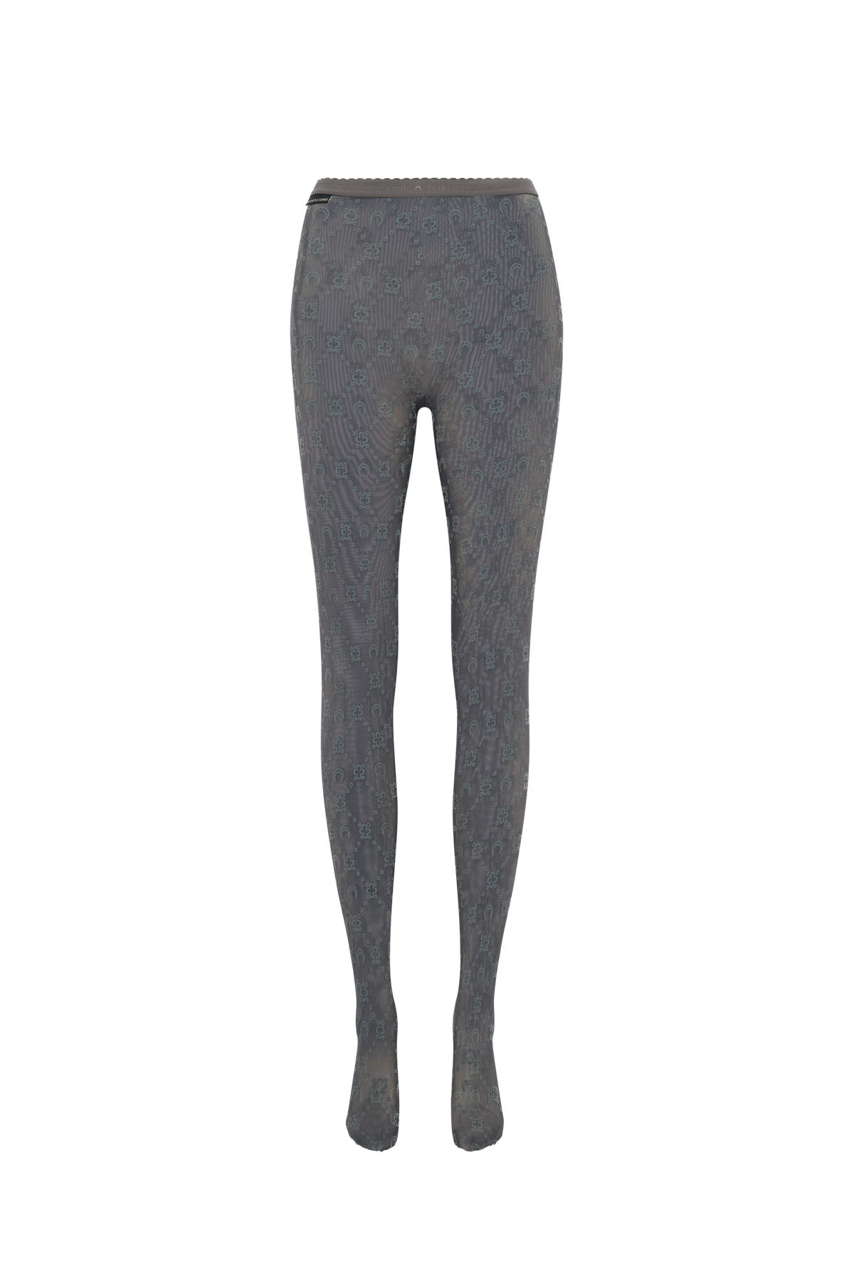 Recycled Mesh Flock Tights - Gris