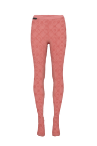 Recycled Mesh Flock Tights - Rose