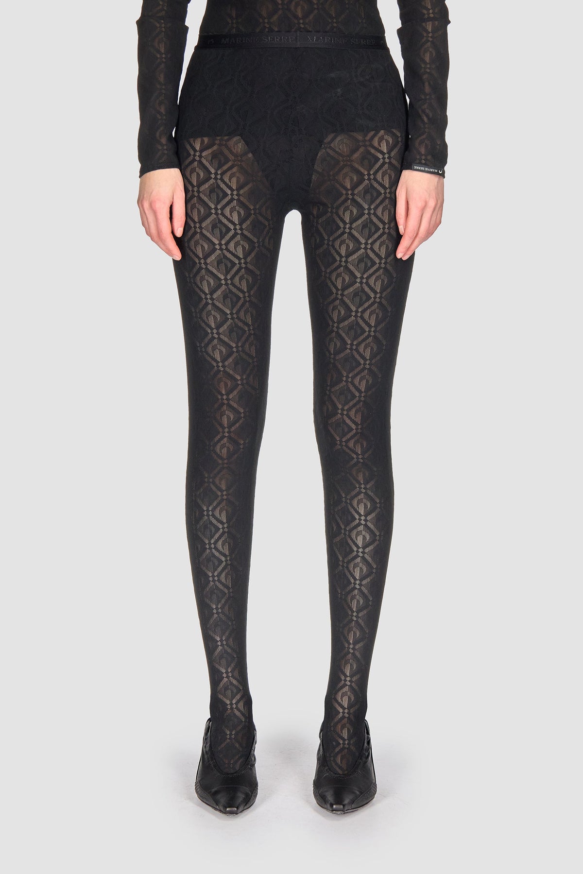 Collants Moon en mesh - Black