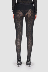 Collants Moon en mesh - Black