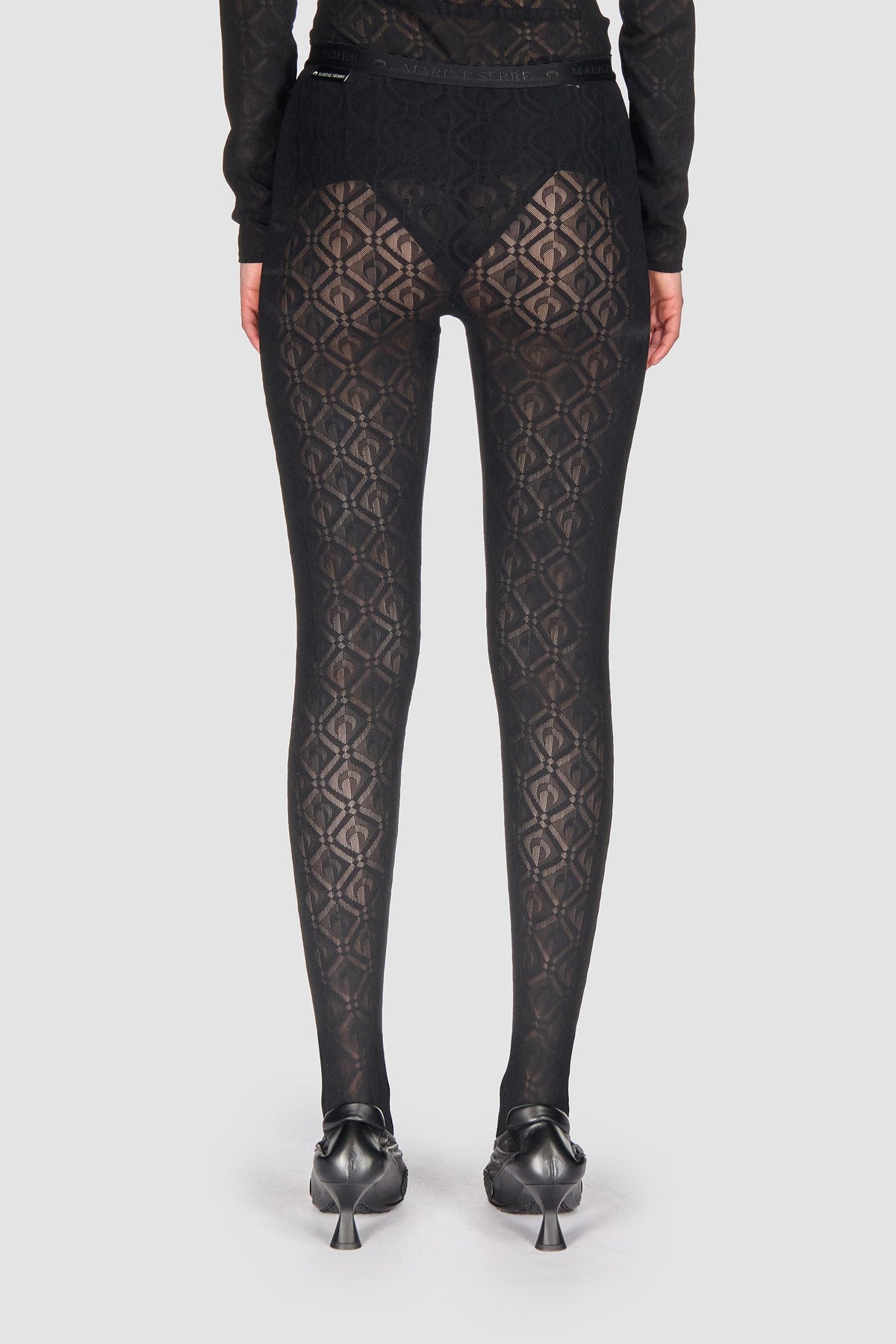 Collants Moon en mesh - Black