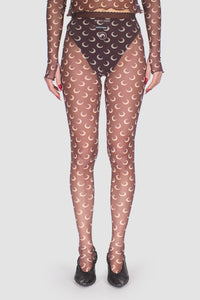 Collants Moon imprimés recyclés - Brown