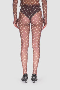 Collants Moon imprimés recyclés - Brown