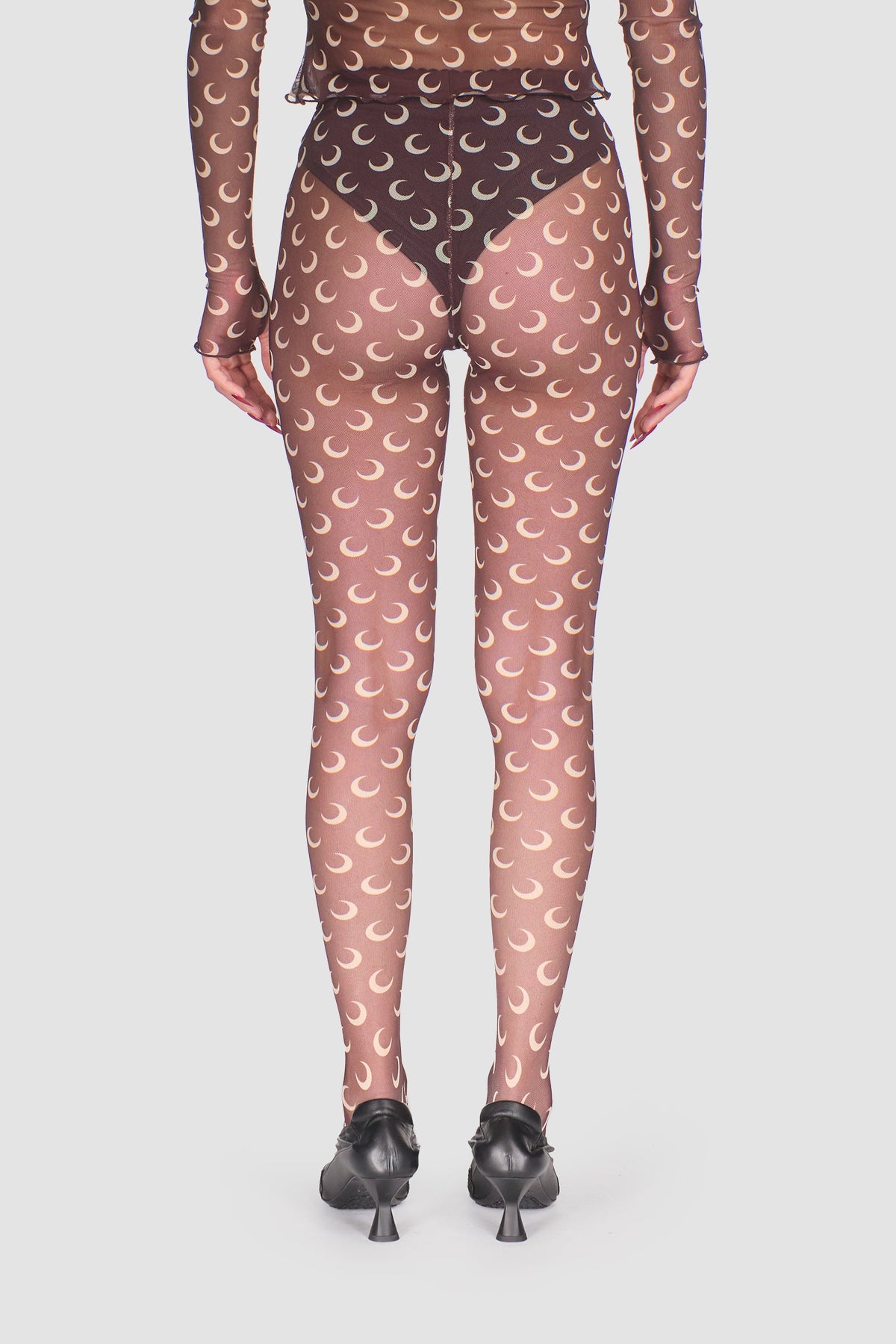 Collants Moon imprimés recyclés - Brown