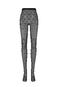 Regenerated Mesh Flock Glitter Leggings - Noir