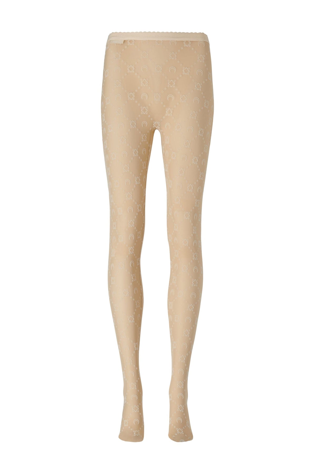 Collants en jacquard Moon Diamant - Beige