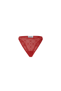 Moonogram Mesh Flock Brief - Rouge