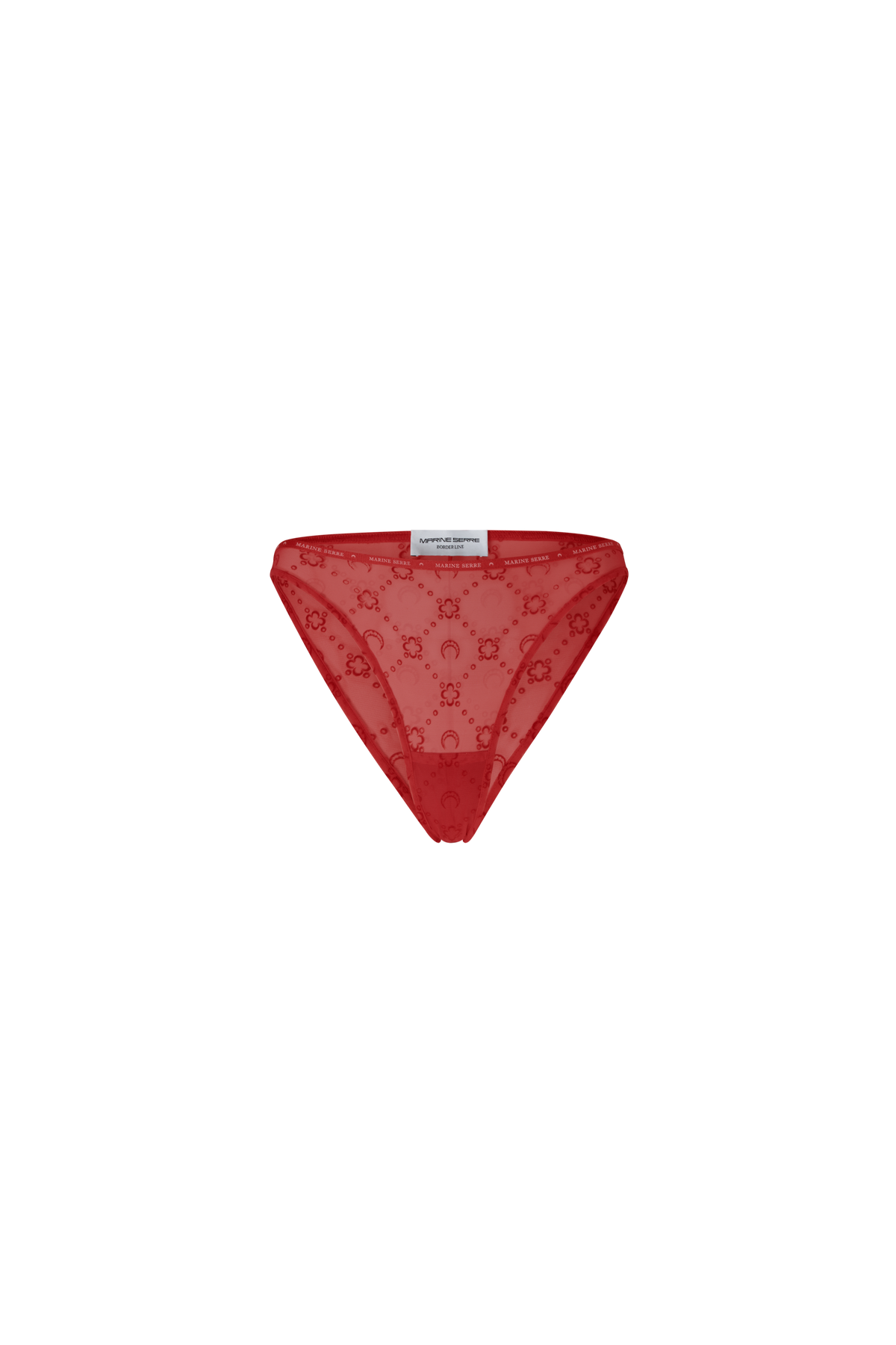 Moonogram Mesh Flock Brief - Rouge