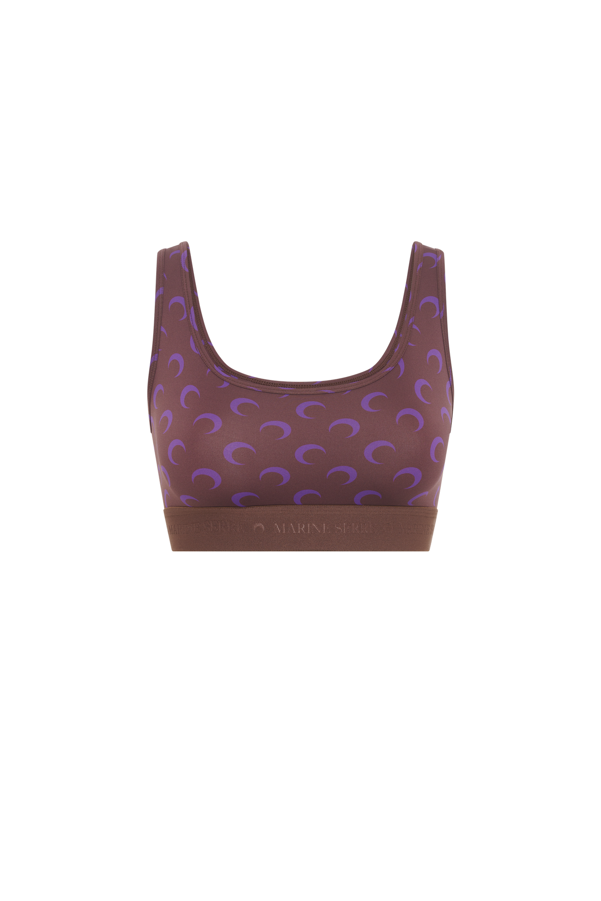 Moon Printed Jersey Sports Bra - Violet