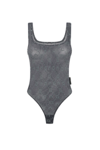 Recycled Mesh Flock Bodysuit - Gris
