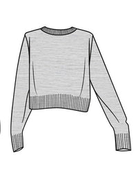 CASHMERE CLEAN CREWLIGHT HEATHER GREY