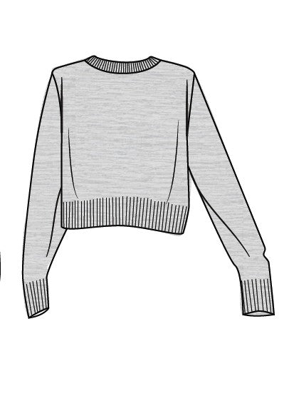 CASHMERE CLEAN CREWLIGHT HEATHER GREY