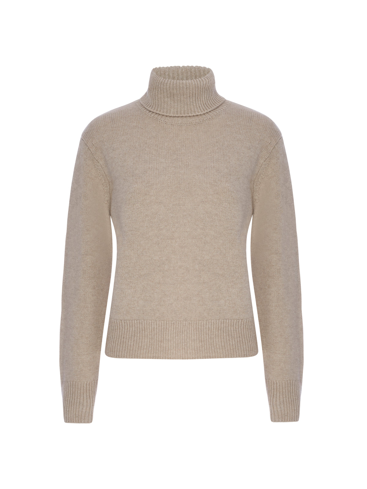 CASHMERE TURTLENECK SWEATEROATMEAL HEATHER