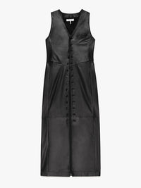 LEATHER MIDI VEST DRESSBLACK