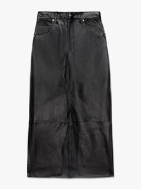 MIDAXI LEATHER SKIRTBLACK