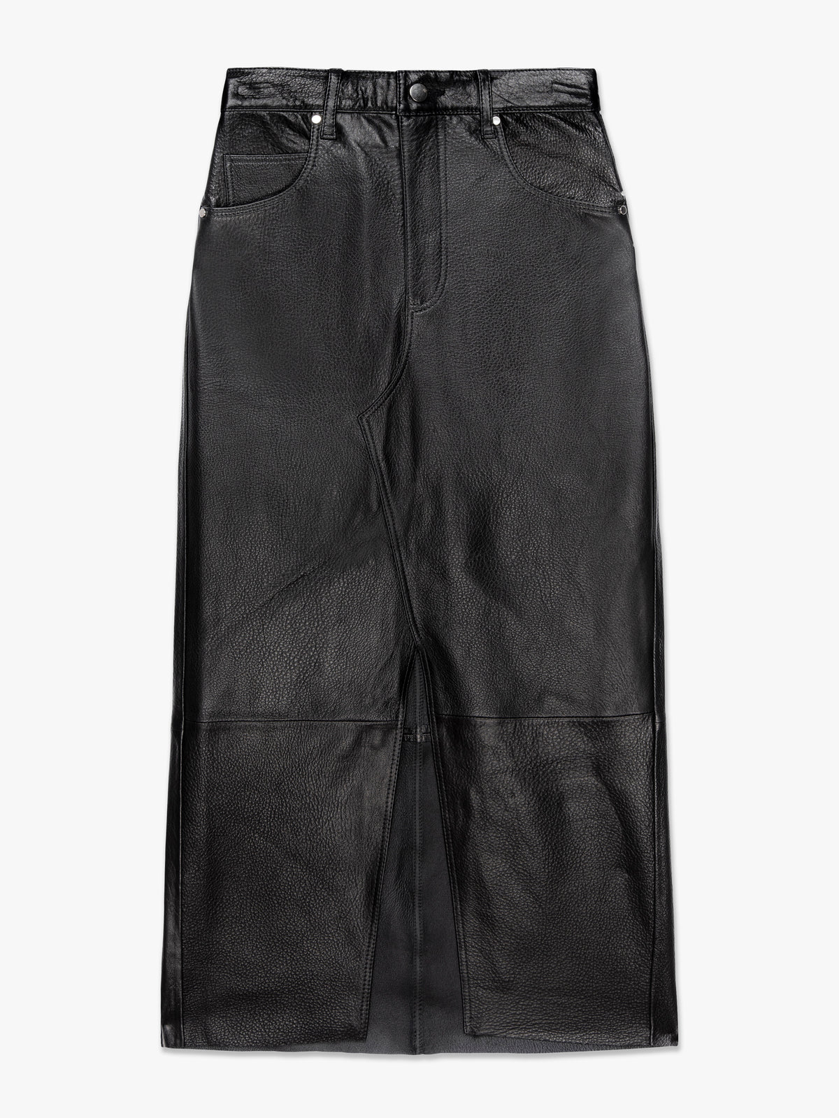 MIDAXI LEATHER SKIRTBLACK