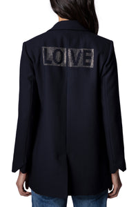 Veste Viva Strass - Encre