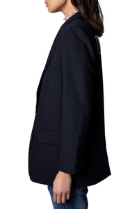 Veste Viva Strass - Encre