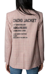 Blazer Vanille en laine - Rose