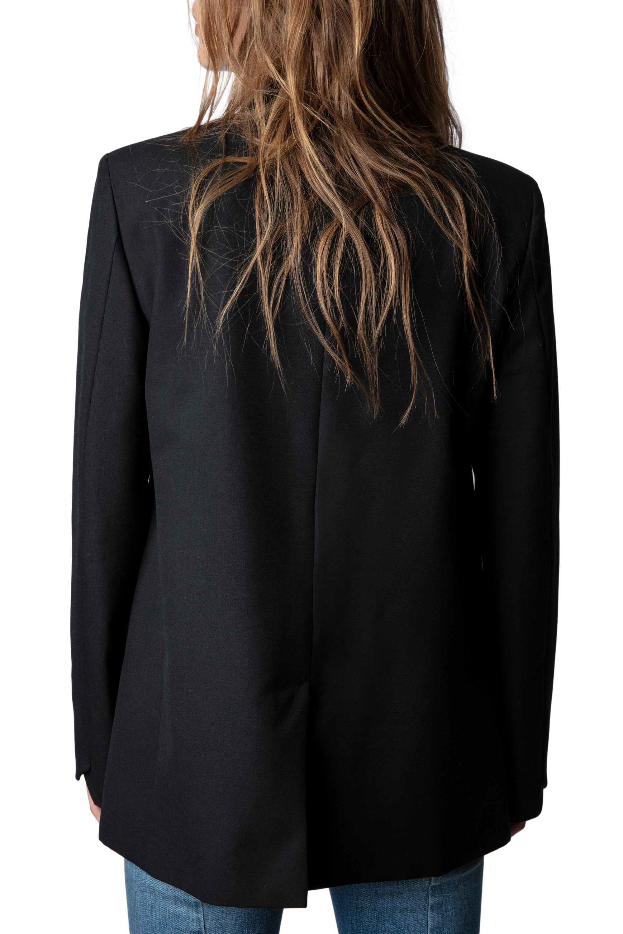 Blazer Vanille Pins en laine mélangée - Noir
