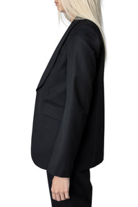 Blazer Date en laine mélangée - Noir