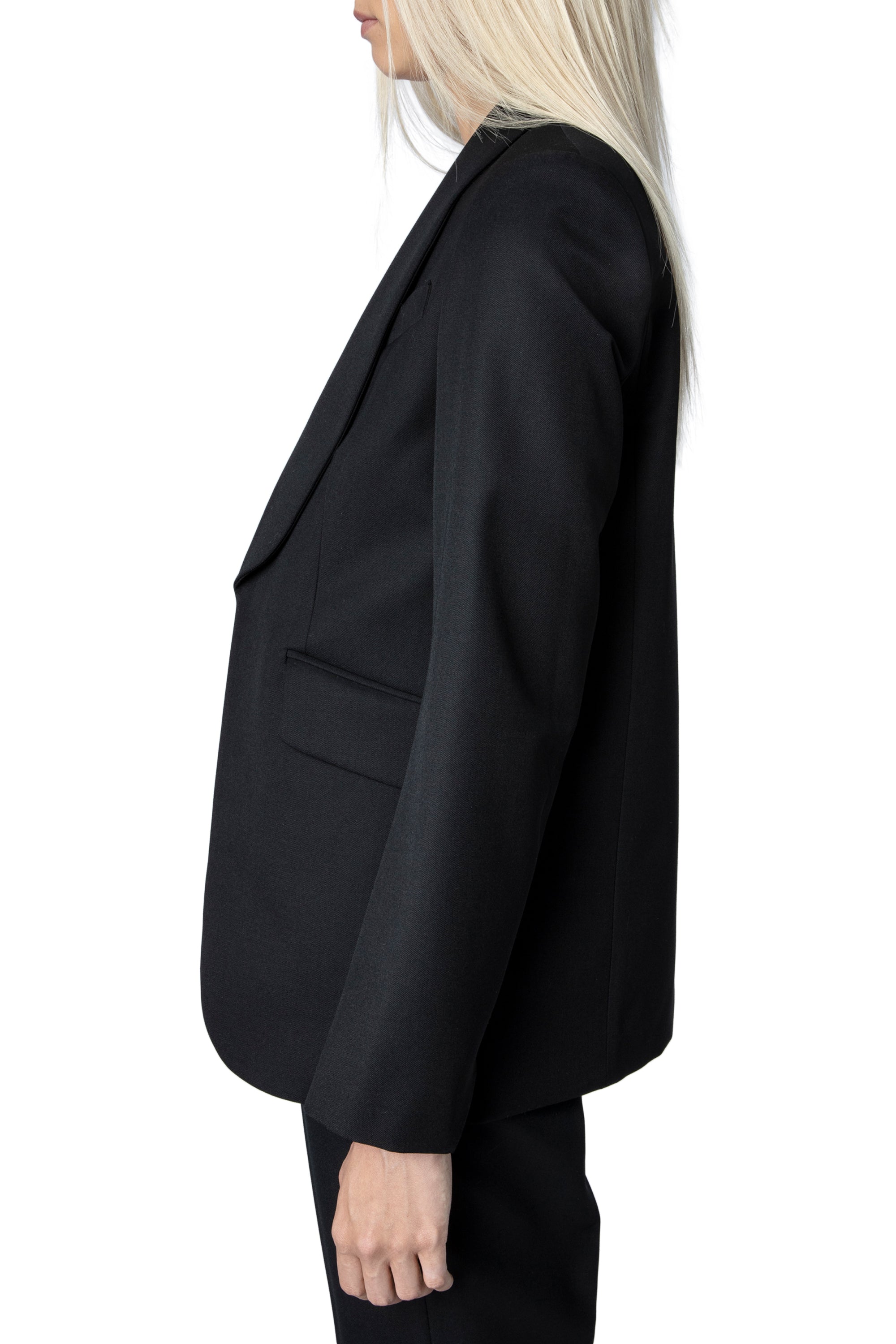 Blazer Date en laine mélangée - Noir