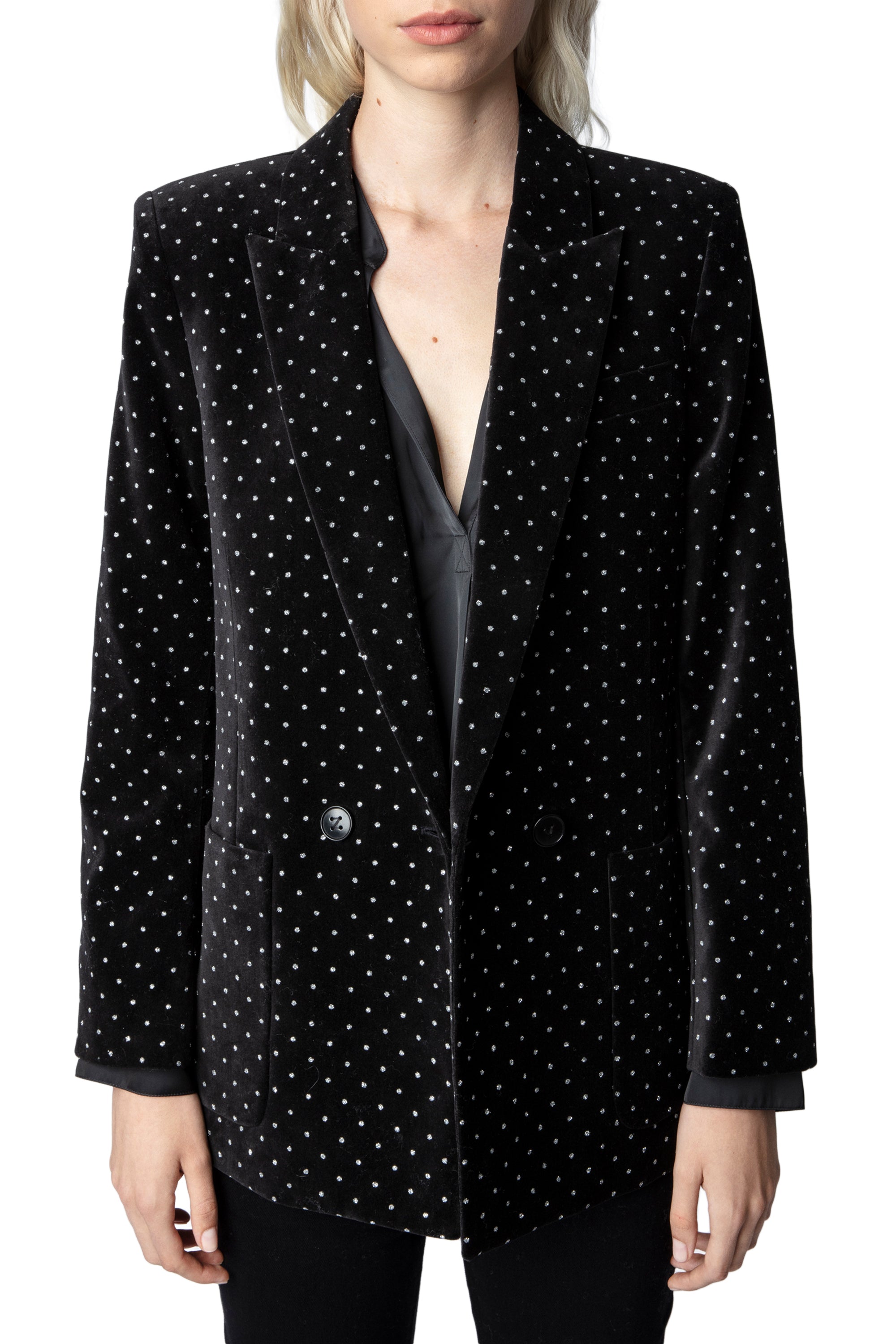 Veste Visko en velours - Noir