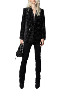 Veste Visko en velours - Noir