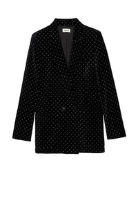 Veste Visko en velours - Noir