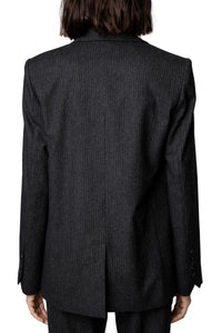 Blazer Vanille en laine mélangée - Anthracite