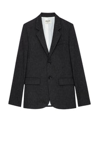 Blazer Vanille en laine mélangée - Anthracite