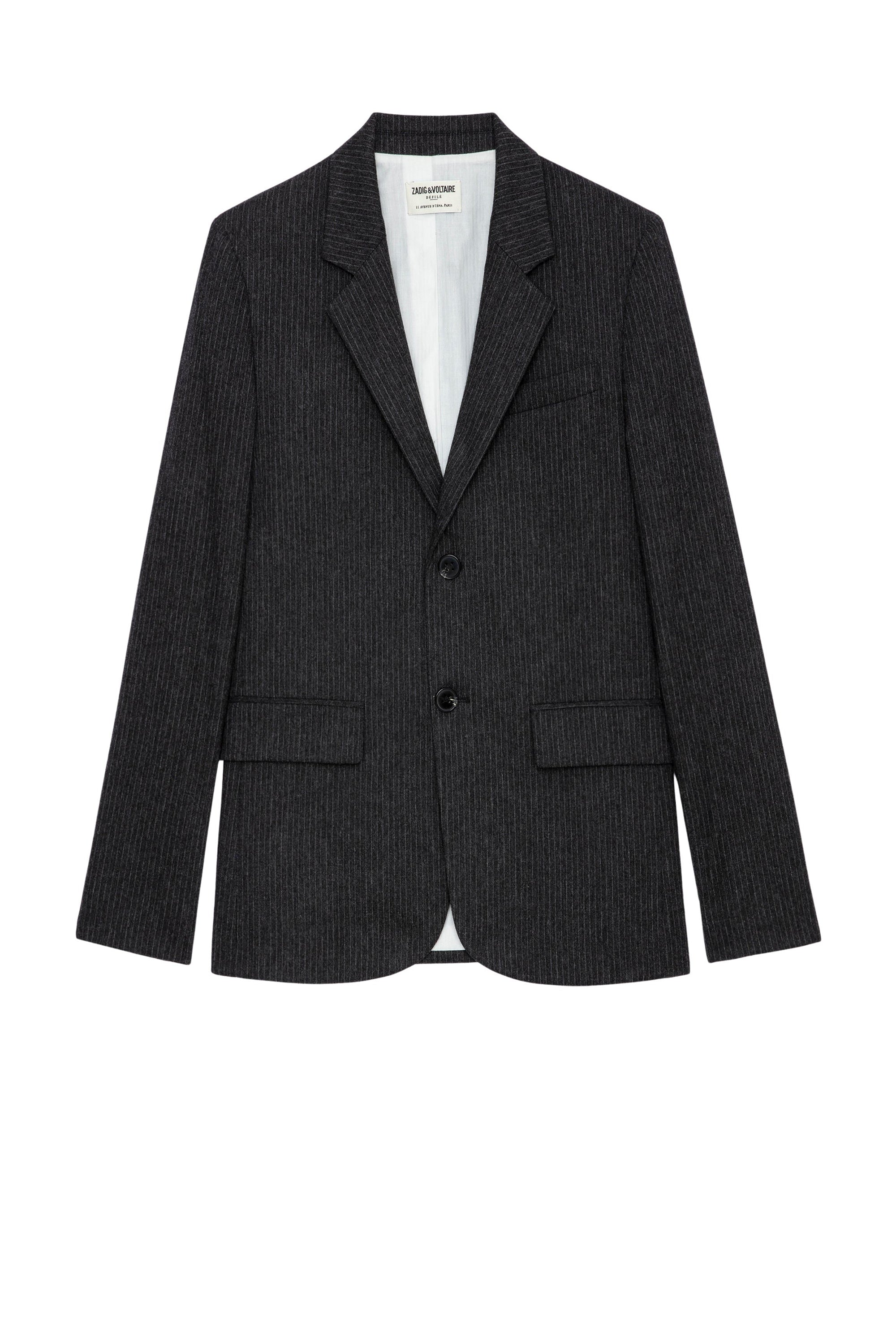 Blazer Vanille en laine mélangée - Anthracite