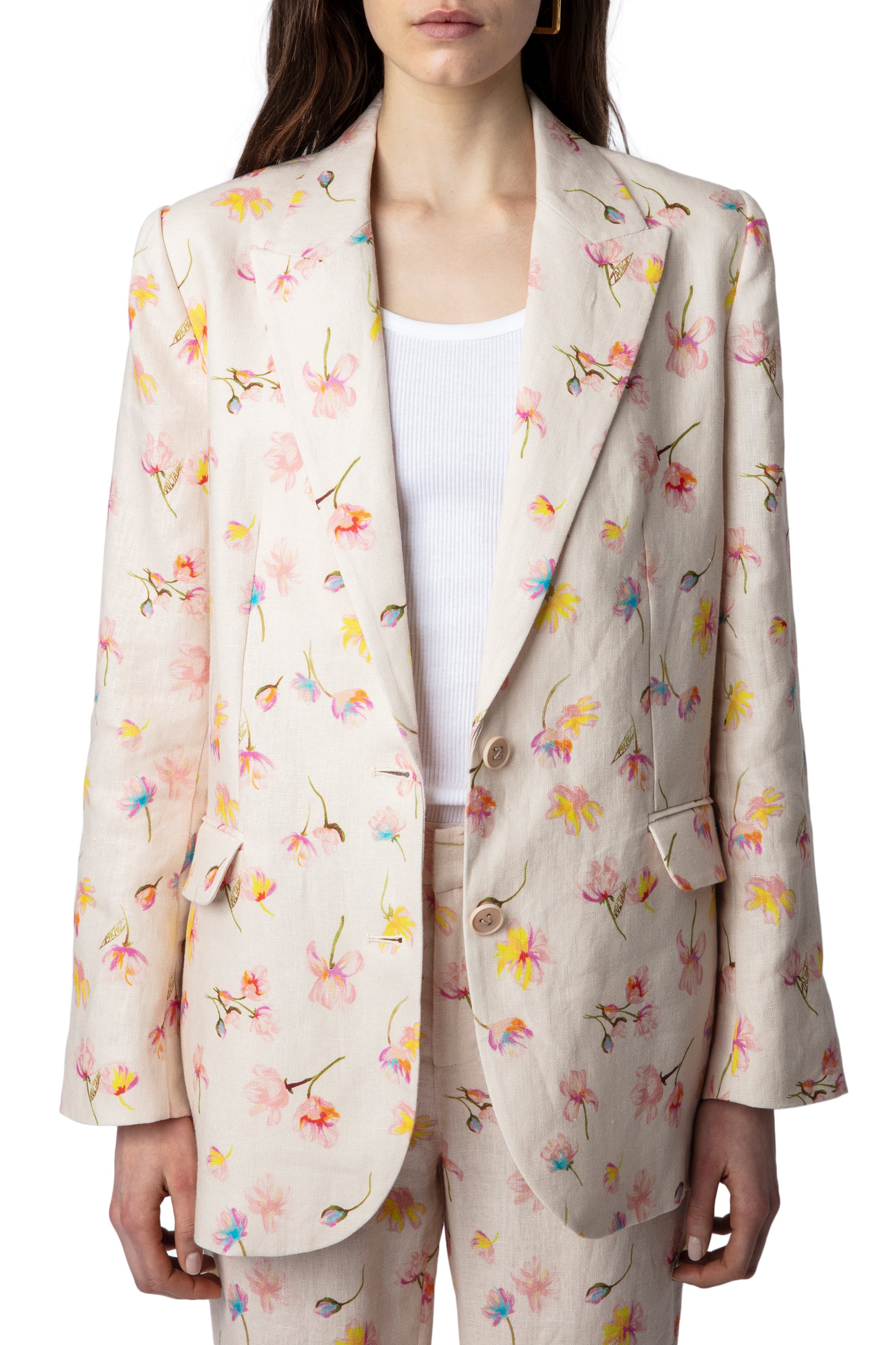 Blazer Vegy en lin - Vanille