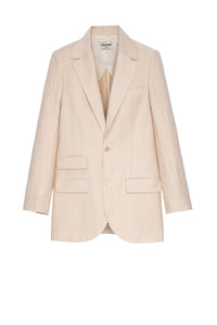 Blazer Violet en lin mélangé - Poudre