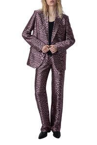 Blazer Vegy Jacquard Léopard - Rose
