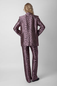 Blazer Vegy Jacquard Léopard - Rose