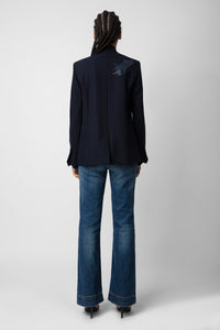 Blazer Very Multi Strass - Encre