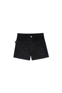 Short en jean Sissi Strass - Noir