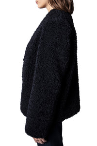 Manteau Mila Soft Curly - Noir