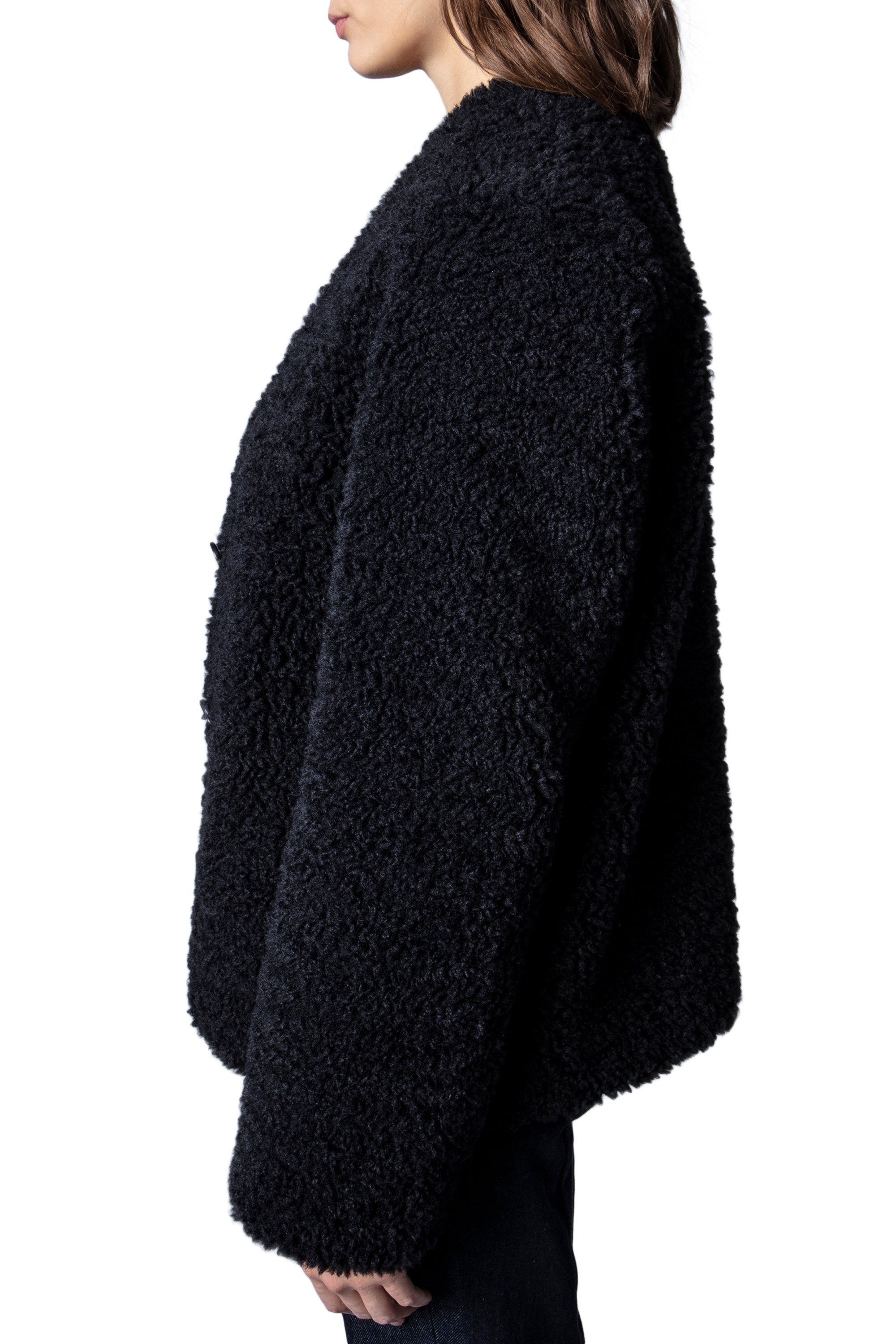 Manteau Mila Soft Curly - Noir