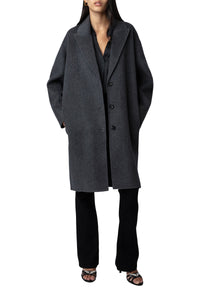 Manteau Mady en laine - Anthracite