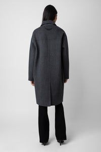 Manteau Mady en laine - Anthracite