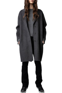 Manteau Mady en laine - Anthracite