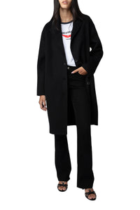 Manteau Mady en laine - Noir