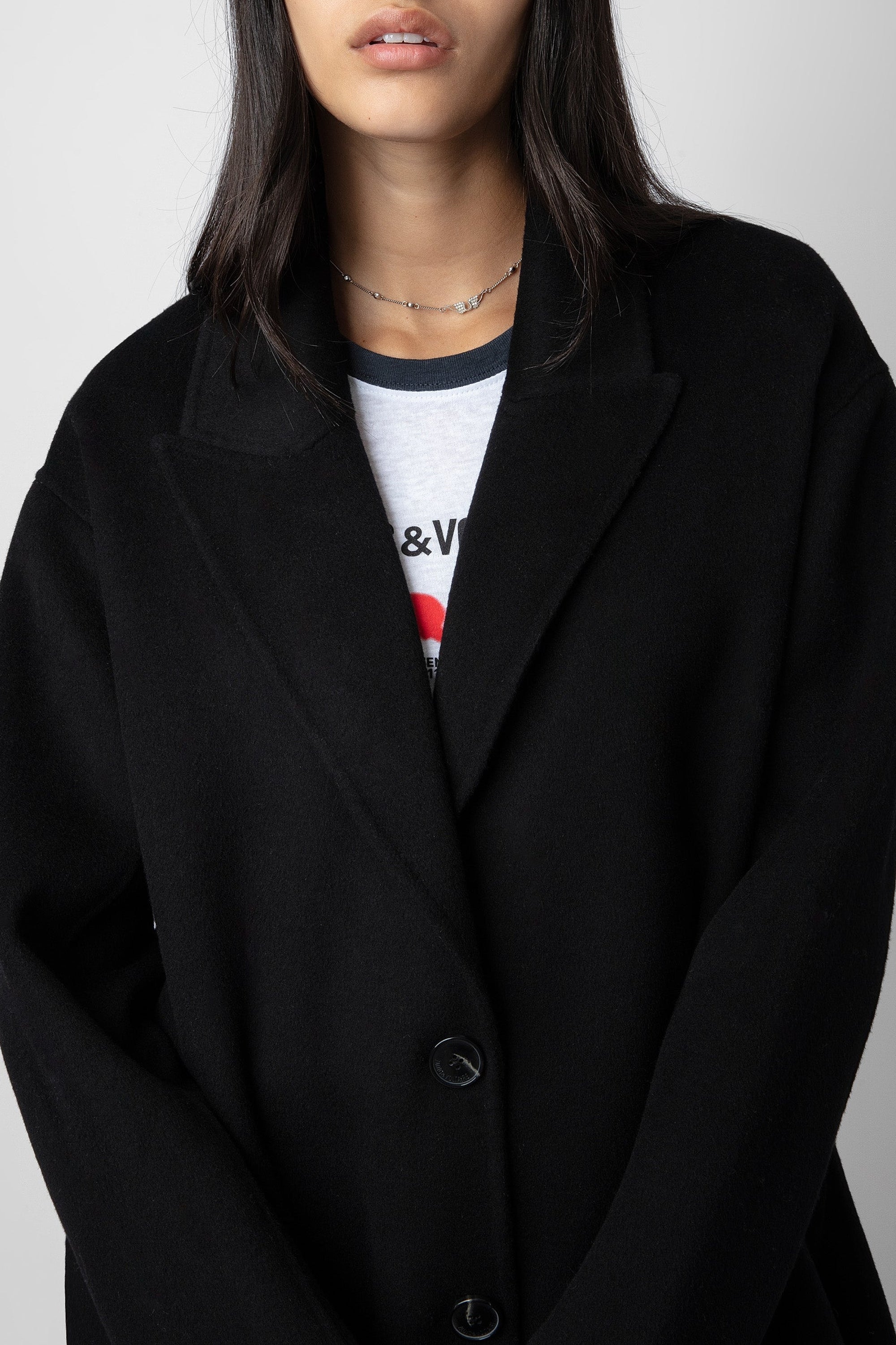 Manteau Mady en laine - Noir